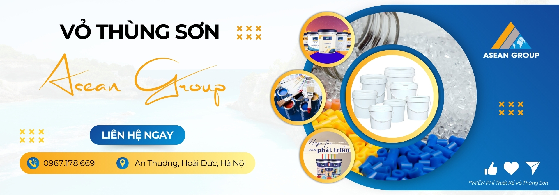 banner vỏ thùng sơn